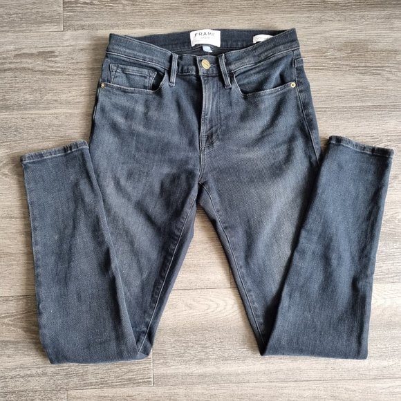 Frame Le Skinny De Jeanne Black Jeans Size 27 - Picture 3 of 5